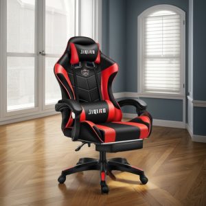 Silla Gamer Oficina Escritorio Ergónomica Masajeadora 815 Negro/rojo
