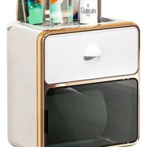 Organizador De Papel Higienico Estante Almacenamiento Baño Blanco