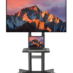 Soporte Tv Pedestal Con Ruedas 32-70 Pulgadas Color Negro