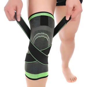 Rodillera Elastica Compresion Crossfit Gym Basket Color Verde Talla S