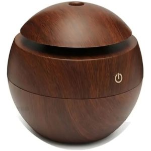 Difusor Aromaterapia Usb 130ml Ultrasoni Humidifiador Esfera Color Marrón Oscuro