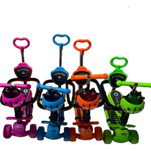 Patineta Scooter 5 En 1 Infantil Mcktoys Verde Claro Manubrio Ajustable