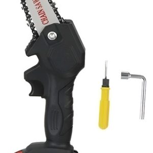 Mini Motosierra De Mano Portátil Eléctrica Recargable Color  Negro