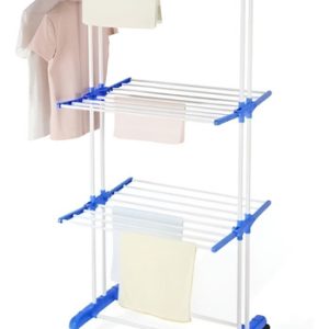 Tendedero De Ropa Colgador Perchero Plegable 3 Niveles Color Bicolor