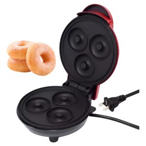 Mini Donera Maquina Donas 3 Puestos Antiadherente Rosquillas Negro