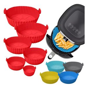 Moldes En Silicona X6 Unds Para Air Fryer Freidora De Aire Color N/a