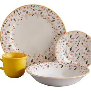 Vajilla Corona 4 Puestos - 16 Piezas Ashley Blanco