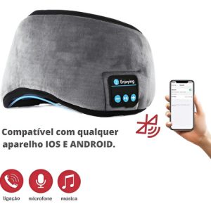 Máscara Para Dormir Midy Con Auriculares Bluetooth Inalámbricos Gris Oscuro