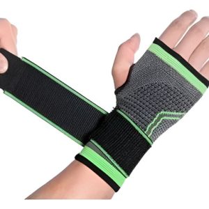 Muñequera Deportiva De Compresión Ajustable Negro