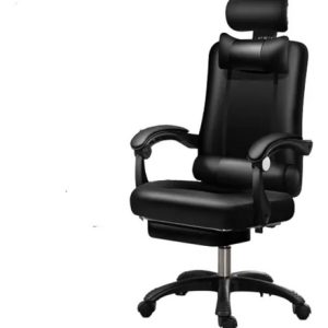 Silla Gamer Oficina Escritorio Ergónomica Negra 803 Negro Cuero Sintético