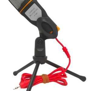 Micrófono Condensador Sf 666 Omnidireccional Negra Jack 3.5 Mm Para Pc