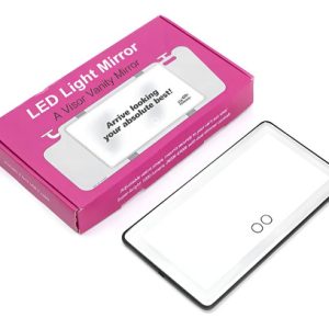 Espejo De Maquillaje Con Luces Para Visera De Coche Marco Blanco