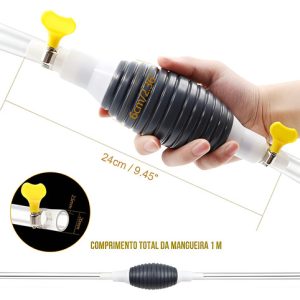 Bomba De Succión Manual De 4 Piezas Con Manguera Y Mariposa