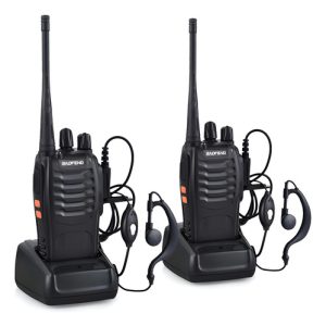 2 Pack Radios Walkie Talkie Bf-888s Recargable,con Manos Libres Color Negro Baofeng