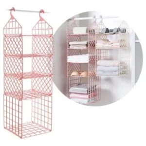 Organizador Colgante Armario Plegable Almacenamiento Closet Gris