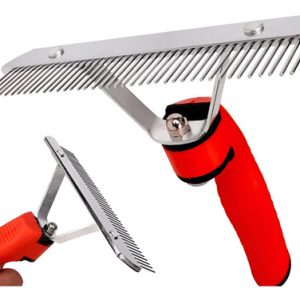 Cepillo Rastrillo Perros Peine Quita Pelo Mascotas Rojo