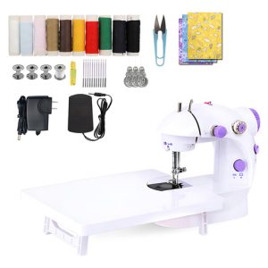 Wienoloa Mini Máquina De Coser Con Mesa De Extensión Y Ac. Color Blanco