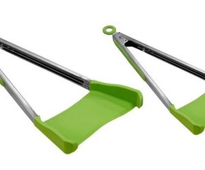 Espatulas Y Pinzas De Cocina 2 En 1 Antiadherente Multiusos Verde