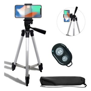 Tripode Para Celular Soporte Portatil Cabeza Giratoria 360g Negro