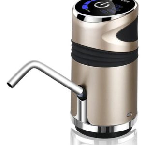 Dispensador De Agua Para Botellon Digital Recargable Tactil Plateado