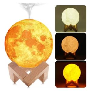 Difusor Aromaterapia Humificador Lampara De Luna Beige