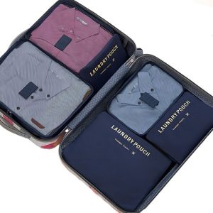 Bolsas De Viaje 6 En 1 Bolsas Organizadoras De Viaje Maleta Color Azul