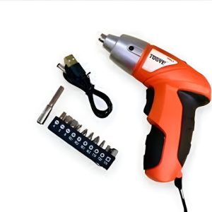 Destornillador Inalámbrico Recargable Eléctrico Atornillador Color Naranja