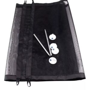 Puerta Para Perros, Mascotas Y Bebes Malla Interior 180x73cm Color Negro