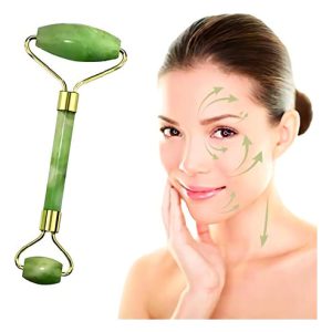 Masajeador Facial Antiarrugas Jade Roller Para Rostro Y Cuello