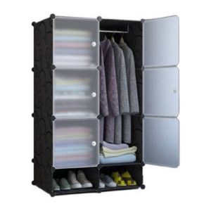 Armario Con Zapatero Closet Organizador De Ropa  Negro