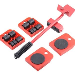 Bases Con Ruedas Y Palanca Para Mover Muebles Kit Elevador