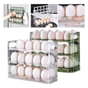 Caja De Almacenamiento Organizadora Para Huevos 30 Puestos Transparente