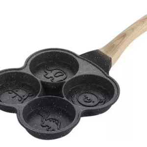 Sartén Para Huevos Fritos Forma De Animales 4 Puestos Niños Gris Oscuro