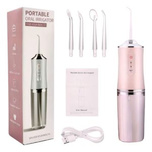 Irrigador Bucal Portátil Louis Riel Acustico 3 Modos 130 Psi 4 Boquillas Usb