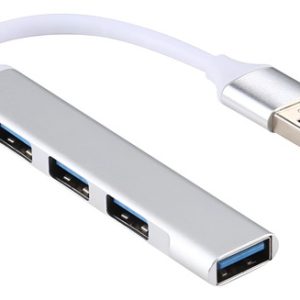Adaptador Hub Usb 3.0 4 Puertos Tipo C Multipuerto Laptop Plateado