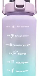 Termo Botella De Agua Motivacional Con Pitillo 2 Litros Color Morado