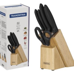 Juego Cuchillos Tramontina 6 Pzs Base Fija Acero Inoxidable Plateado