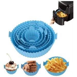 Set 6 Bandejas Silicona Air Fryer Freidora Cocina Protector