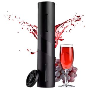 Sacacorchos Eléctrico Saca Recargable Negro Con Cortador 25cm