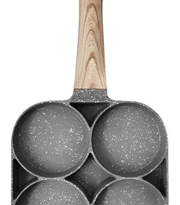 Sartén Antiadherente De Aleación De Aluminio Para Huevos Con Cuatro Orificios
