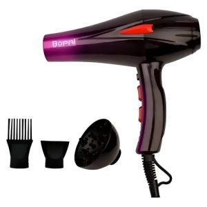 Secador De Pelo Bopai 4000w Bp5500 Más Difusores Color Negro