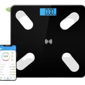 Balanza Digital Techdeamon 180kg Bluetooth App Imc Grasa Corporal Negra