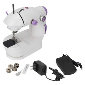 Máquina Coser Portatil Mini Luz Led Sewing Machine Sm-201a Blanco