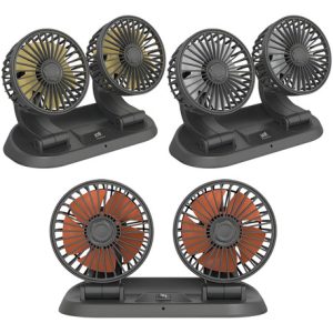 Ventilador Doble Autos Camionetas Tráiler Abanico Con 12v