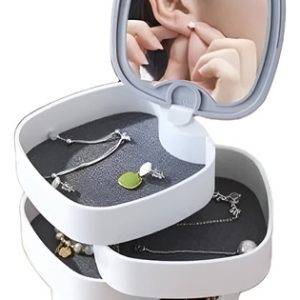 Caja Organizadora Para Joyas Y Accesorios Joyero Giratorio Color Segun Disponibilidad