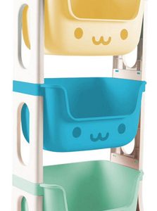 Caja Canasta Almacenamiento Plástica Organizador Juguetes Color Amarillo