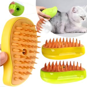 Cepillo Con Correa De Pelo Para Mascotas, Recargable, Usb, Para Gatos Y Perros, Color Amarillo