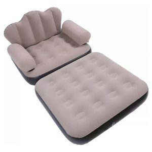 Sofá Inflable, Silla De Doble Uso, Cama Plegable Multifunció Gris