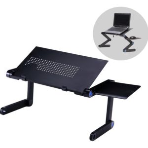Mesa Y Base Plegable Para Portatil Laptop Altura Ajustable Negro