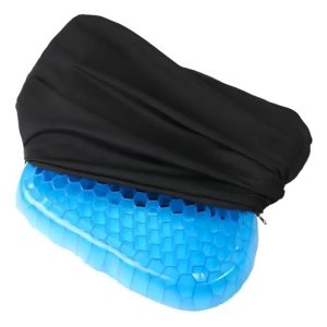 Cojín Ortopédico Negro Gel Flexible Ergonómico Para Oficina Y Auto